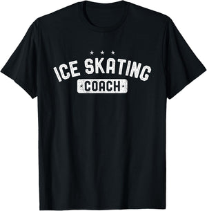 Ice Skating Coach Vintage Ice Skating T-Shirt - T-Shirt | Black