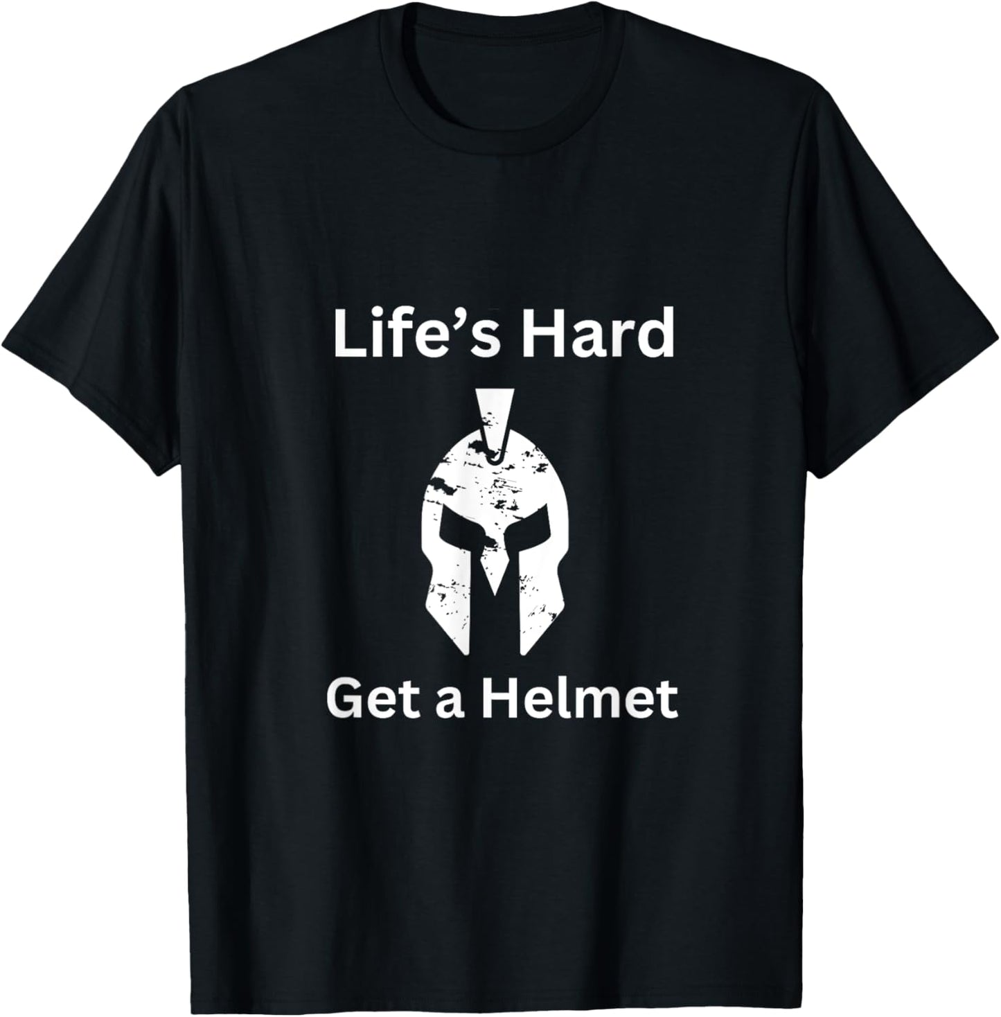 Life’s hard get a helmet T-Shirt - T-Shirt | Black