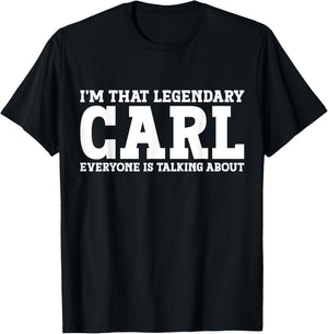 Carl Surname Funny Team Family Last Name Carl T-Shirt - T-Shirt | Black