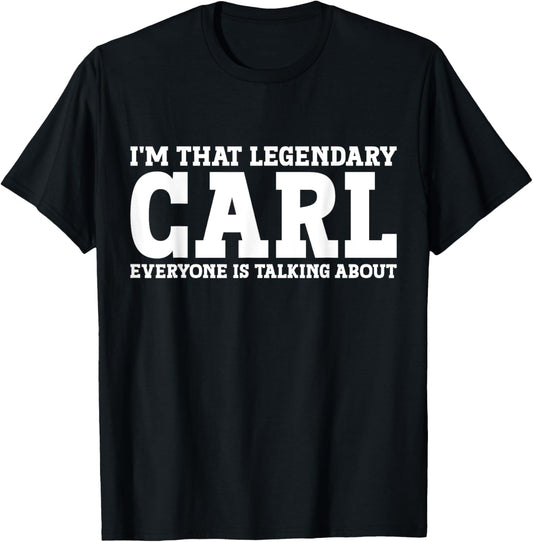 Carl Surname Funny Team Family Last Name Carl T-Shirt - T-Shirt | Black