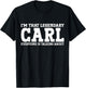 Carl Surname Funny Team Family Last Name Carl T-Shirt - T-Shirt | Black