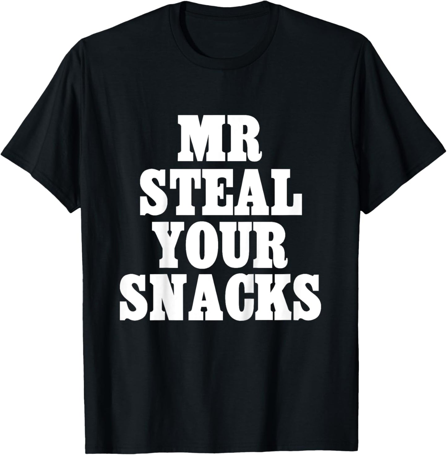 Kids Kids Mr Steal Your Snacks Funny Hungry Boy Foodie Toddler T-Shirt - T-Shirt | Black
