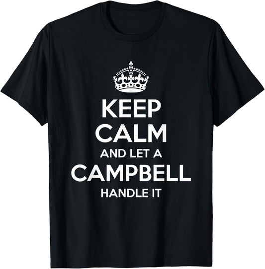 CAMPBELL Funny Surname Family Tree Birthday Reunion Gift T-Shirt - T-Shirt | Black