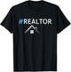 Hashtag Realtor Funny Real Estate Agent Cute Women's Men's T-Shirt - T-Shirt | Black