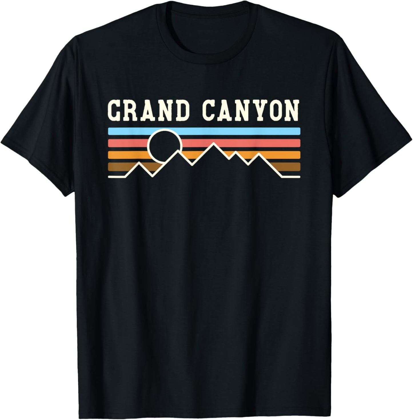 Grand Canyon National Park Retro camping hiking T-Shirt - T-Shirt | Black