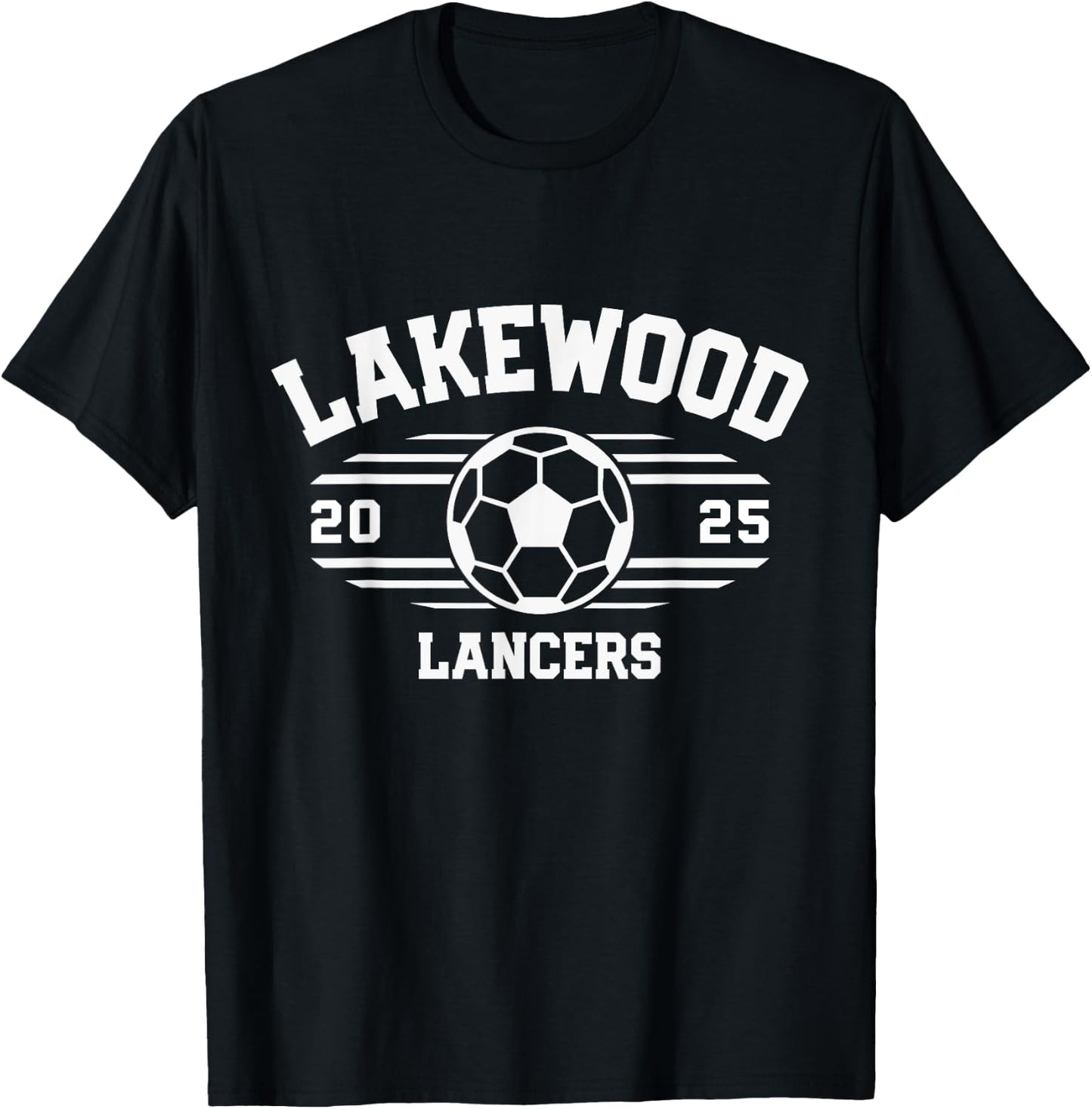 Lakewood Lancers Soccer Ball 2025 T-Shirt - T-Shirt | Black