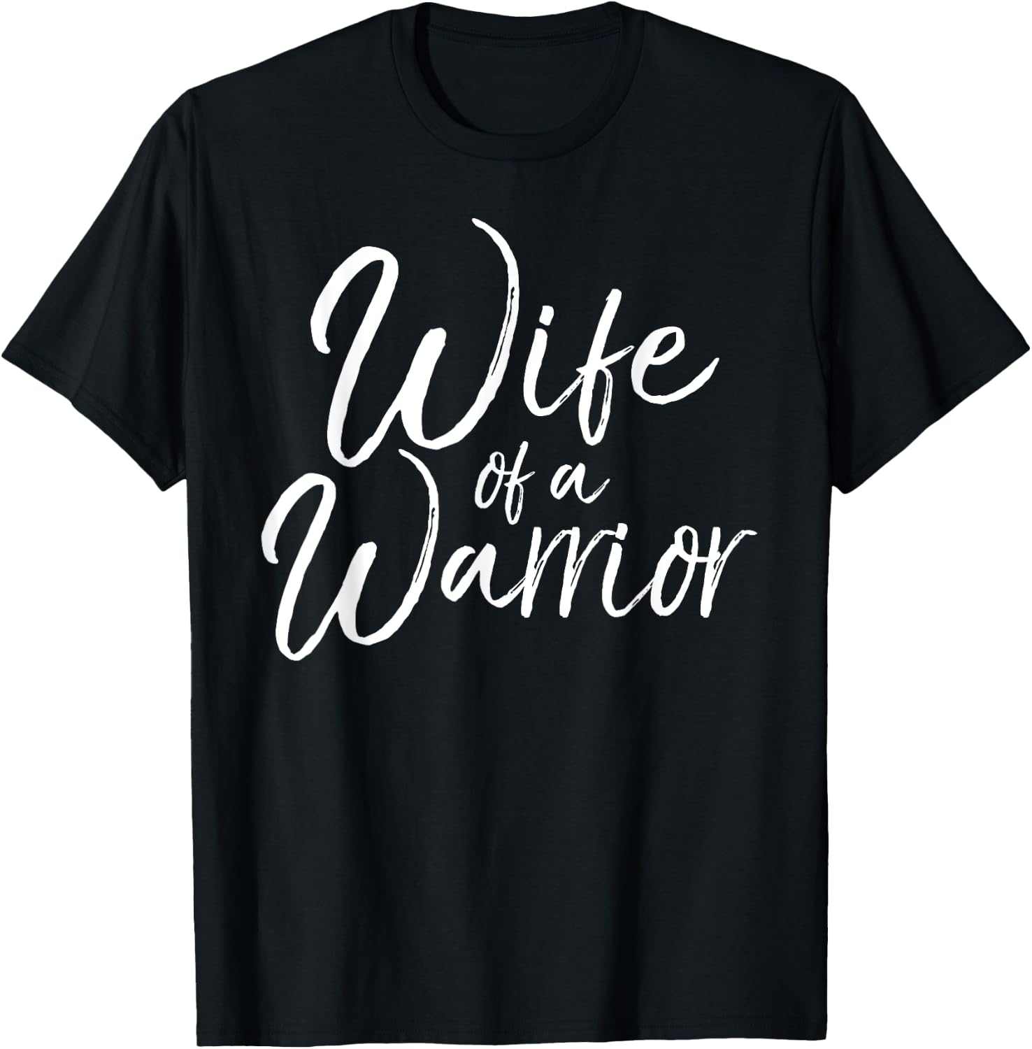 Husband Cancer Support Gift Cute Wife of a Warrior T-Shirt - T-Shirt | Black