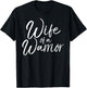 Husband Cancer Support Gift Cute Wife of a Warrior T-Shirt - T-Shirt | Black