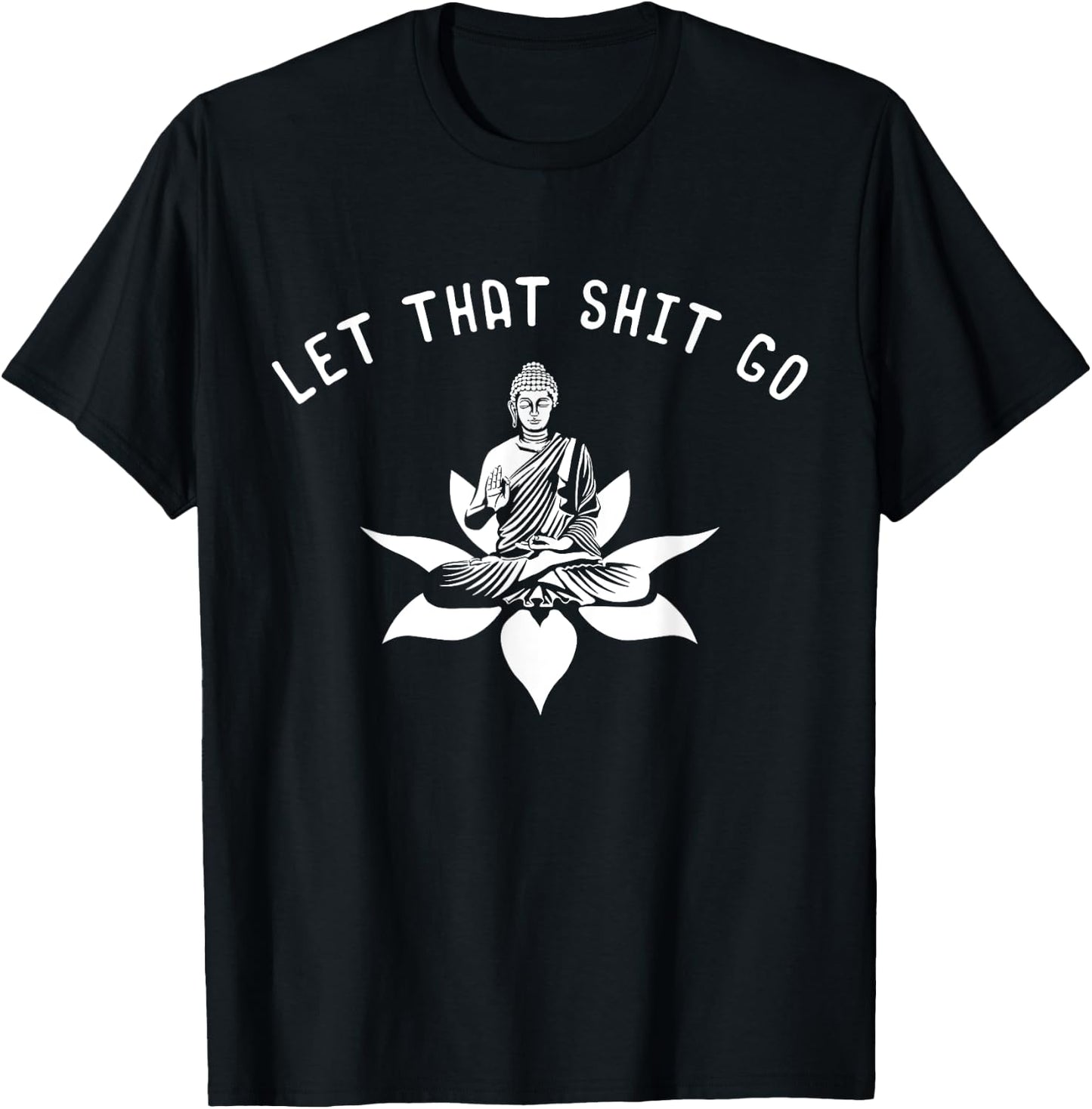 Buddhist Gift Lotus Flower Meditation Spiritual T-Shirt - T-Shirt | Black