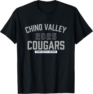Chino Valley Cougars Chino Valley, Arizona 2025 T-Shirt - T-Shirt | Black
