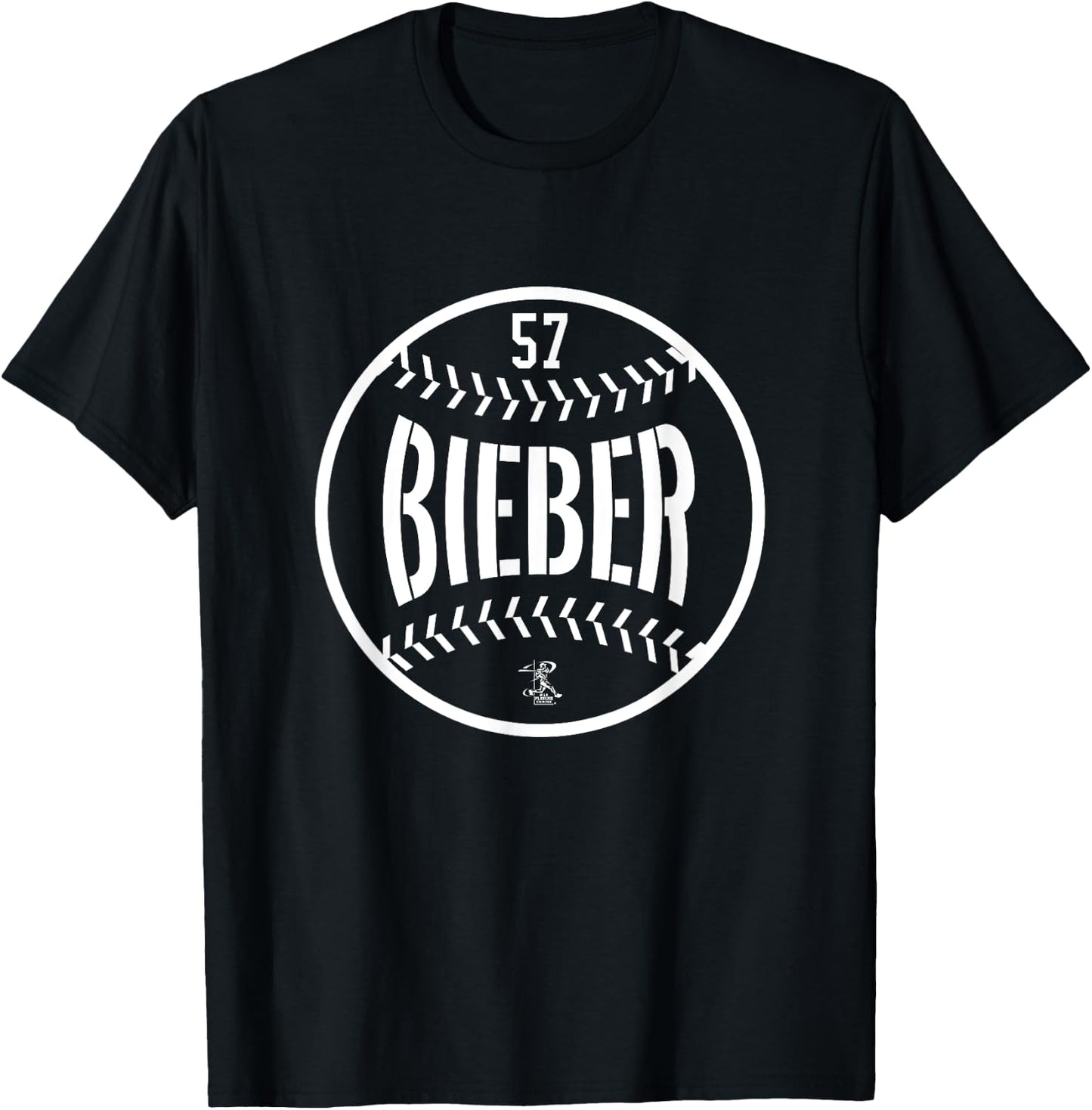 Shane Bieber Baseball Line Gameday T-Shirt - T-Shirt | Black