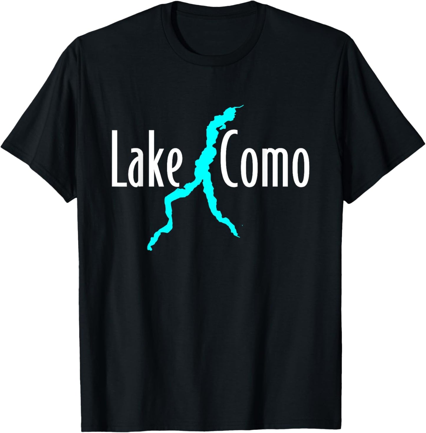 Minimalist Lake Como - Italy T-Shirt - T-Shirt | Black