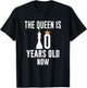 The Queen Is 10 Years Old Now Birthday Girl Chess Lover T-Shirt - T-Shirt | Black