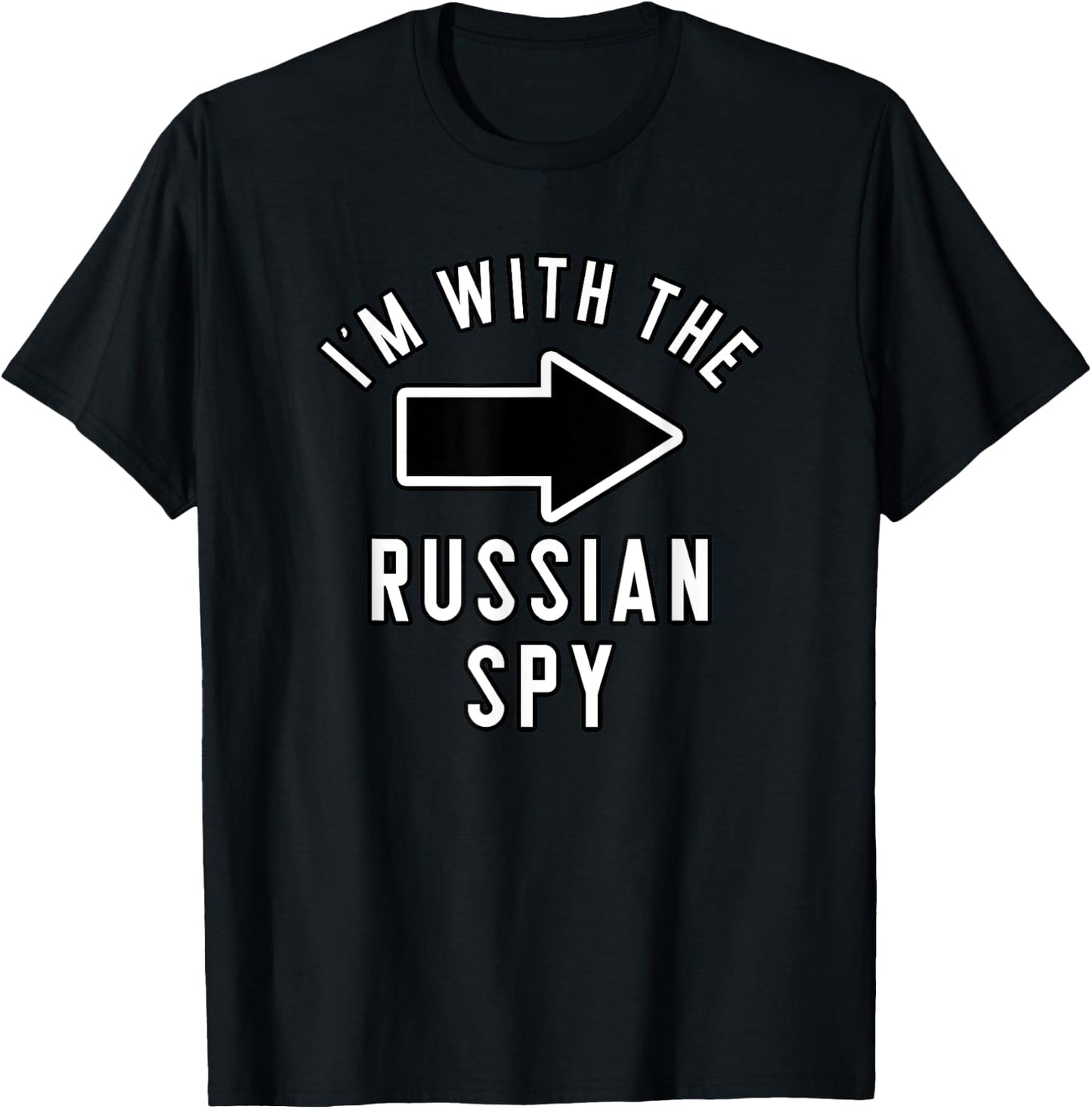 Couples Halloween Costume Shirts I'm With The Russian Spy T-Shirt - T-Shirt | Black