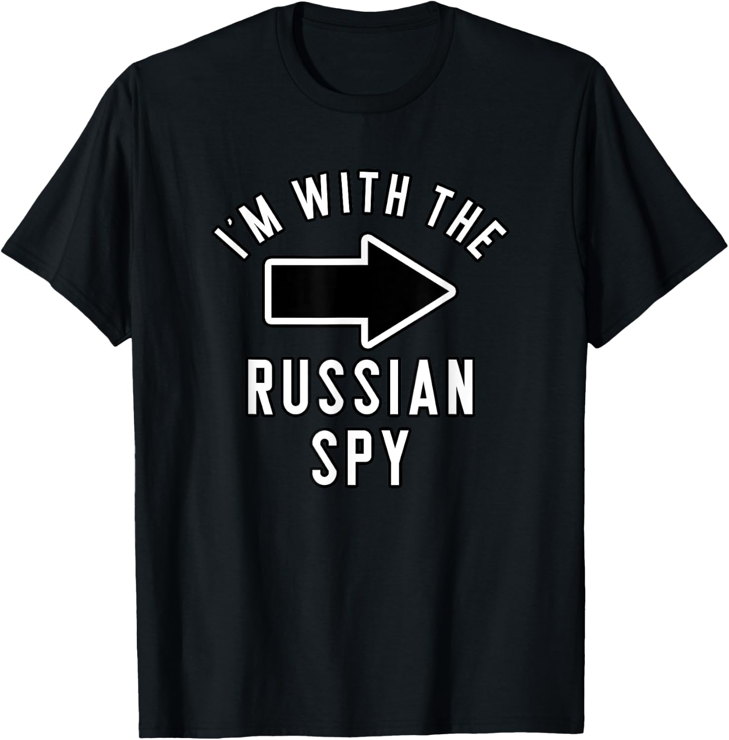 Couples Halloween Costume Shirts I'm With The Russian Spy T-Shirt - T-Shirt | Black