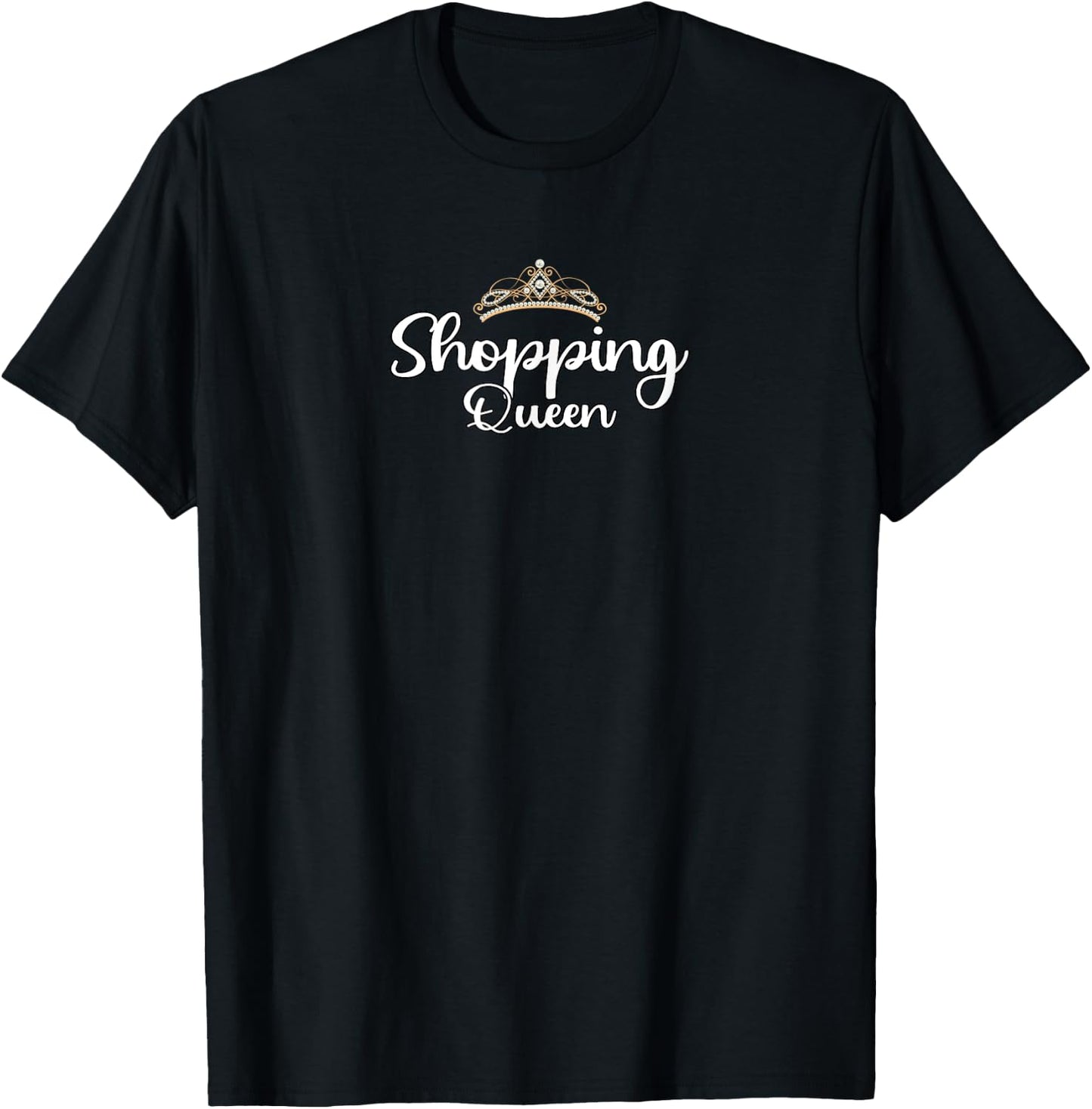 Shopping Queen Girls Teens T-Shirt - T-Shirt | Black