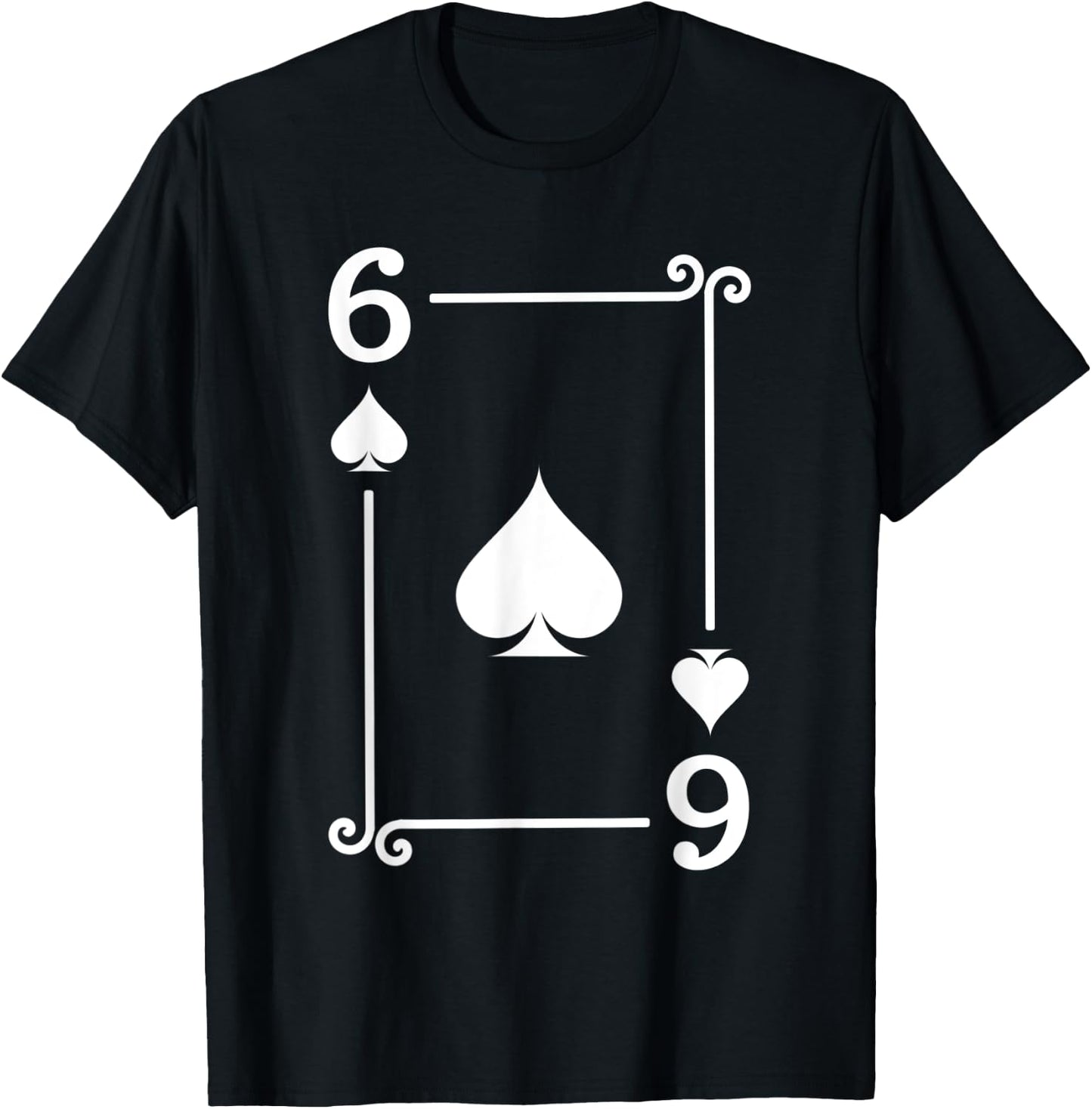 Playing Cards Costume - 6 Spades Card - Six Card T-Shirt - T-Shirt | Black