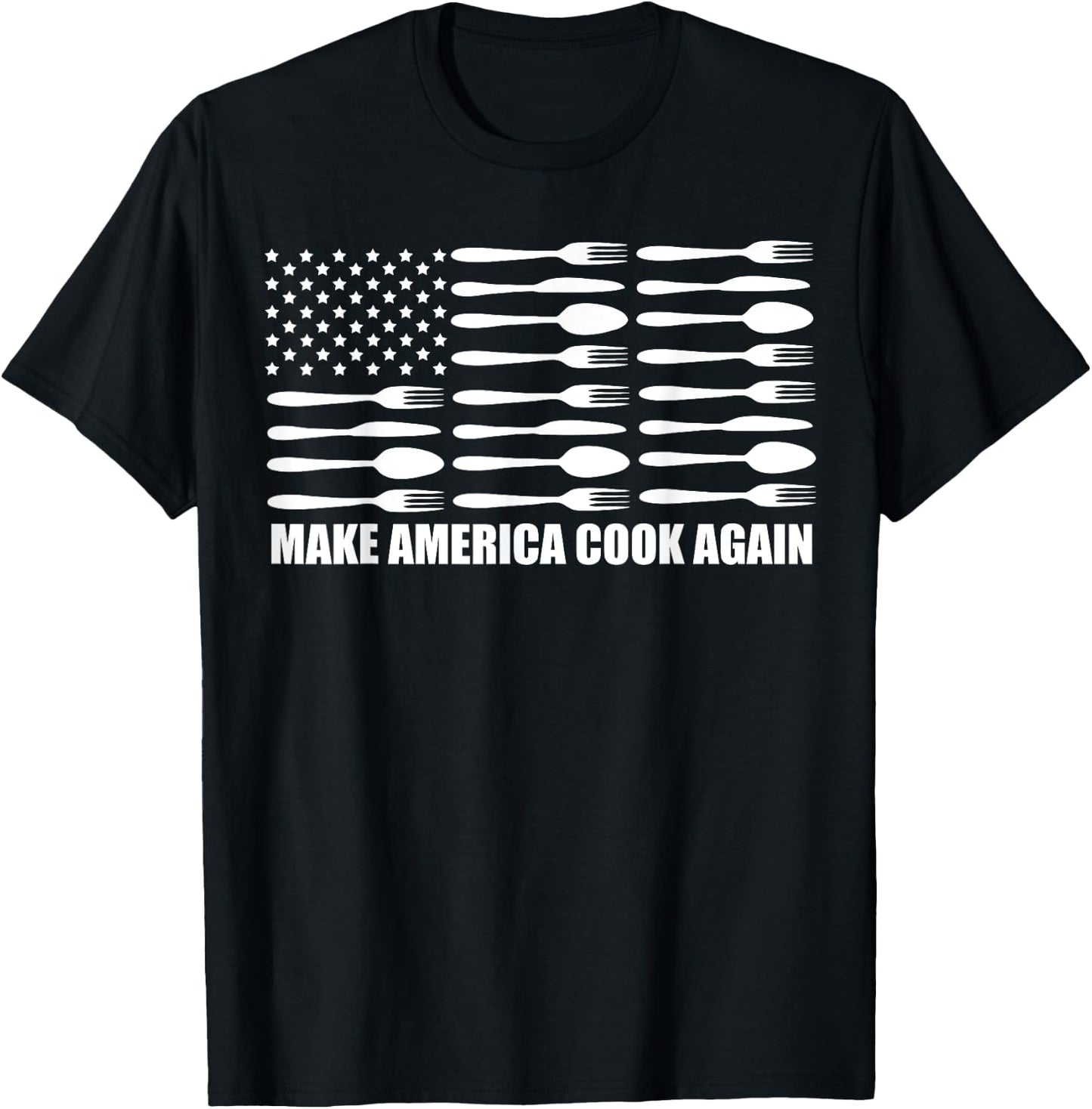 Make America Cook Again Funny Cooking Culinary Kitchen Chef T-Shirt - T-Shirt | Black