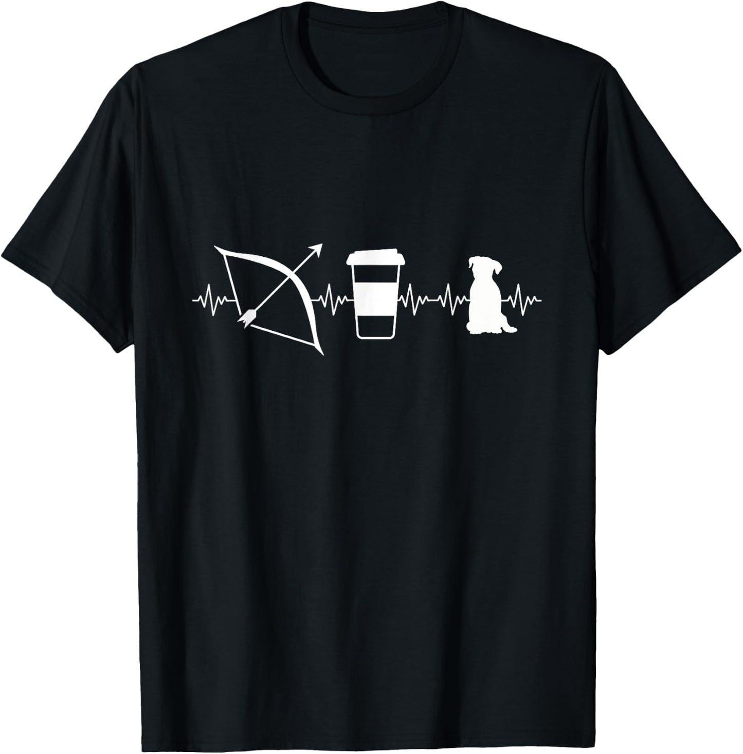 Funny Archery Mom Appreciation Dog Archery Coffee T-Shirt - T-Shirt | Black