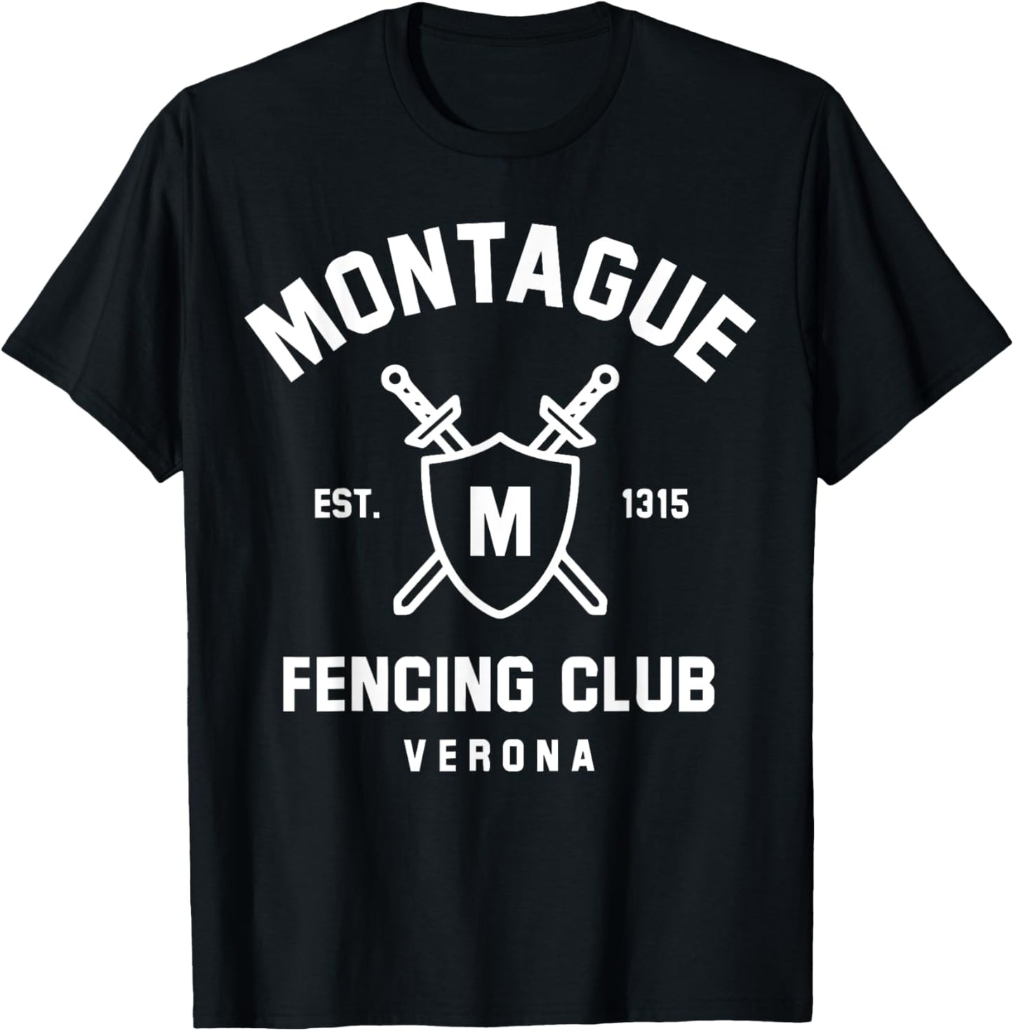 Montague Fencing Club - Shakespeare - Romeo Juliet T-Shirt - T-Shirt | Black
