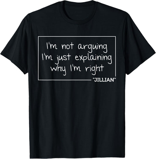 JILLIAN Quote Personalized Name Funny Birthday Gift T-Shirt - T-Shirt | Black