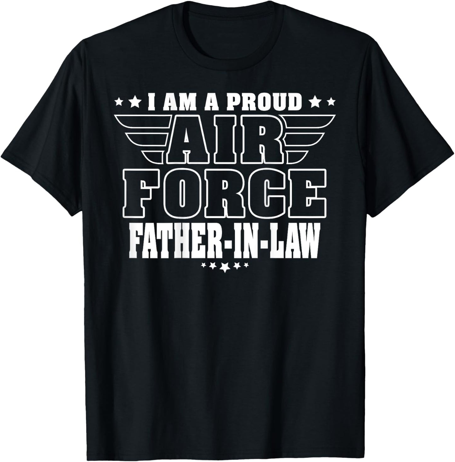 Proud Air Force Father-In-Law - Pride Military Dad-In-Law T-Shirt - T-Shirt | Black