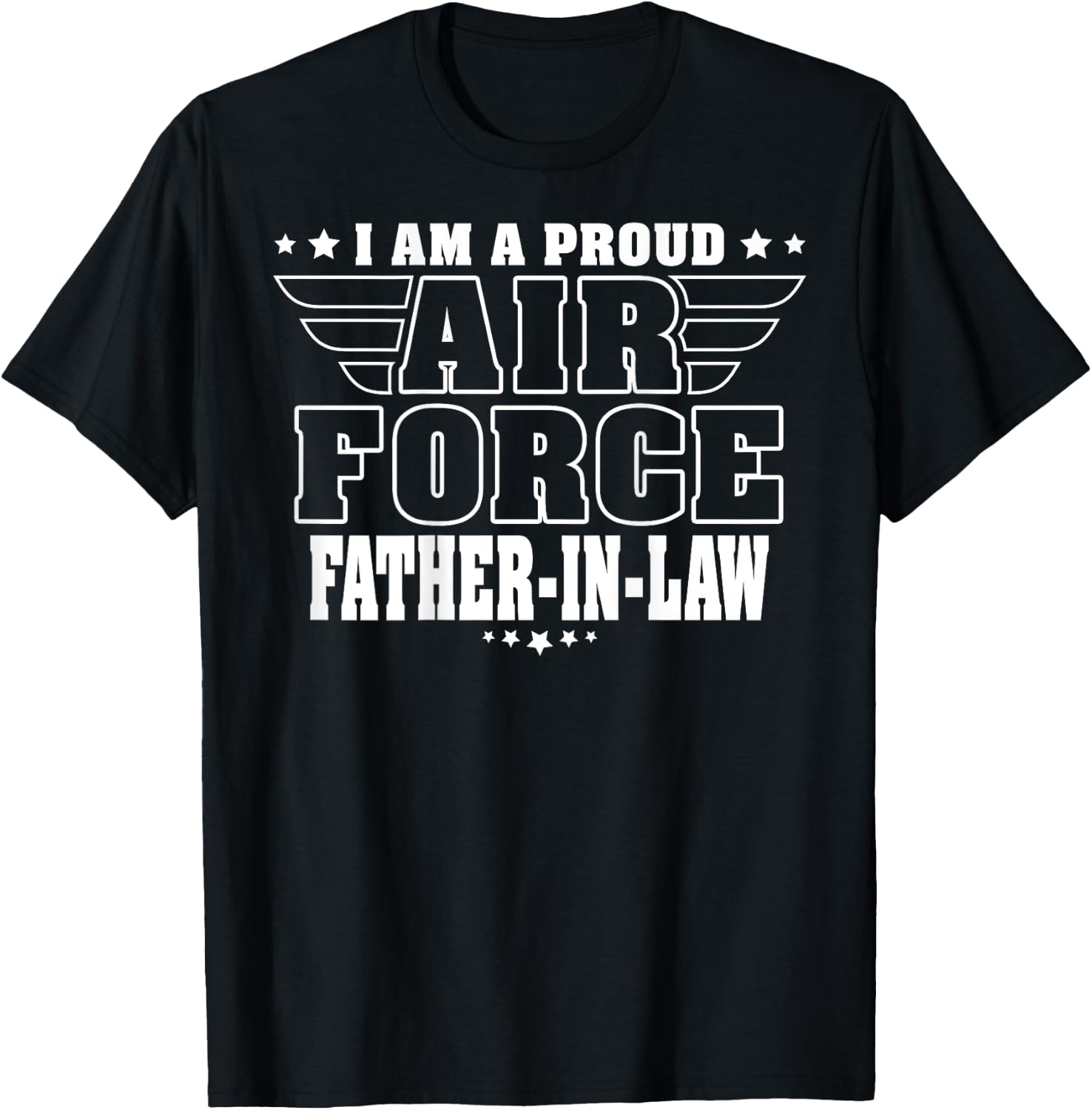 Proud Air Force Father-In-Law - Pride Military Dad-In-Law T-Shirt - T-Shirt | Black