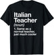 Italian Teacher Definition Funny Back To School First Day Men Women Girls Kids T-Shirt - T-Shirt | Black