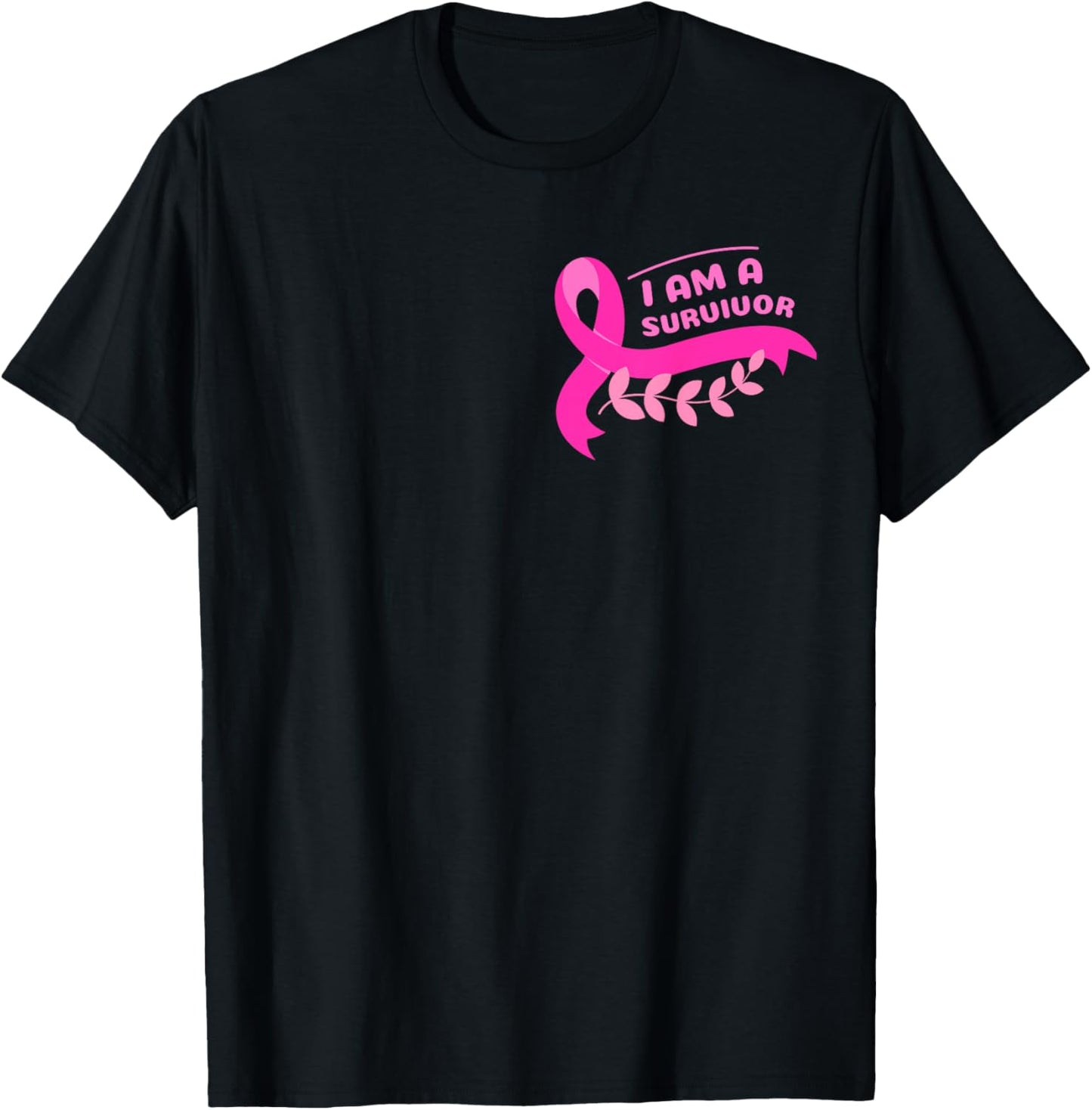 Breast Cancer Awareness Pink Ribbon Support Squad Cancer T-Shirt - T-Shirt | Black