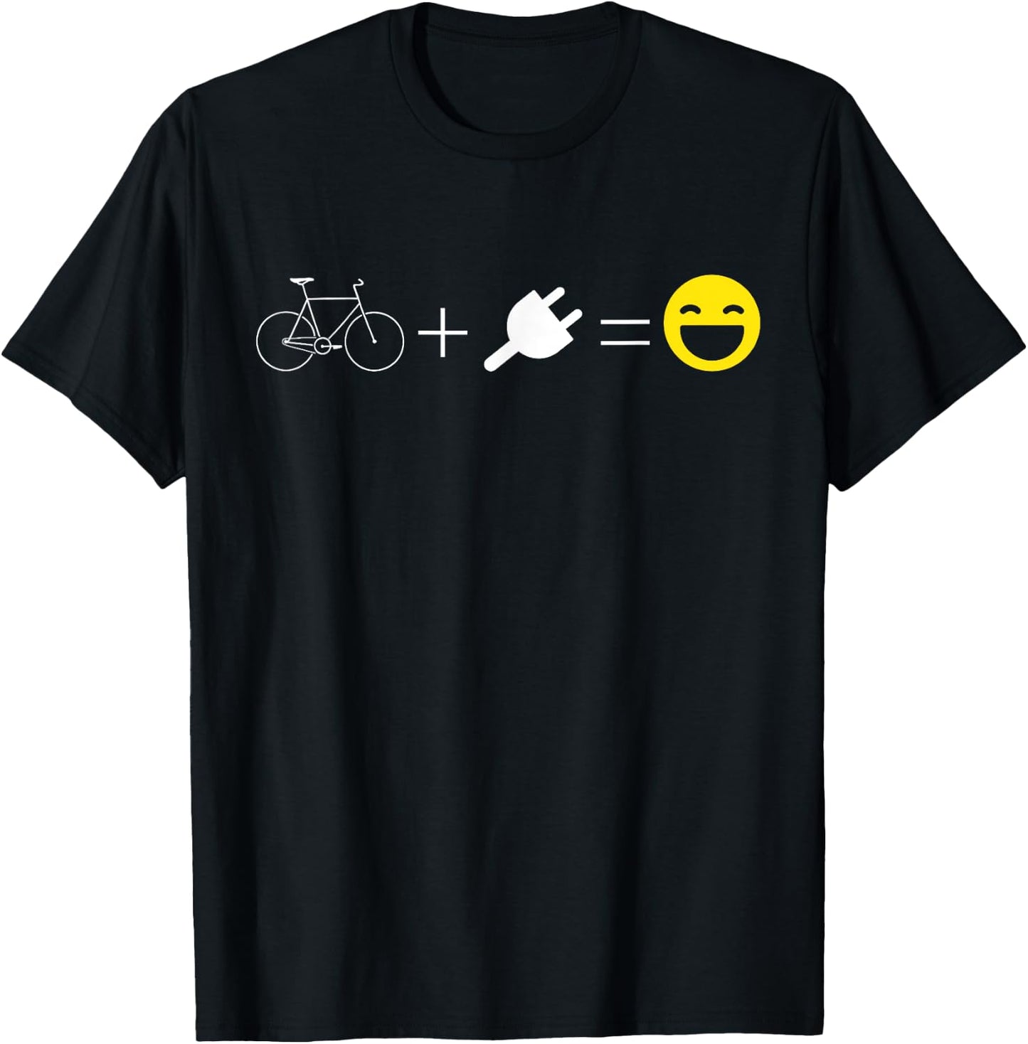 EBike Equation E Bike Electric Bicycle Pedelec Cyclist T-Shirt - T-Shirt | Black