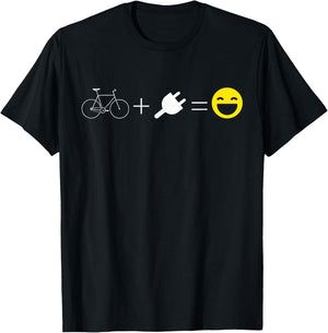 EBike Equation E Bike Electric Bicycle Pedelec Cyclist T-Shirt - T-Shirt | Black