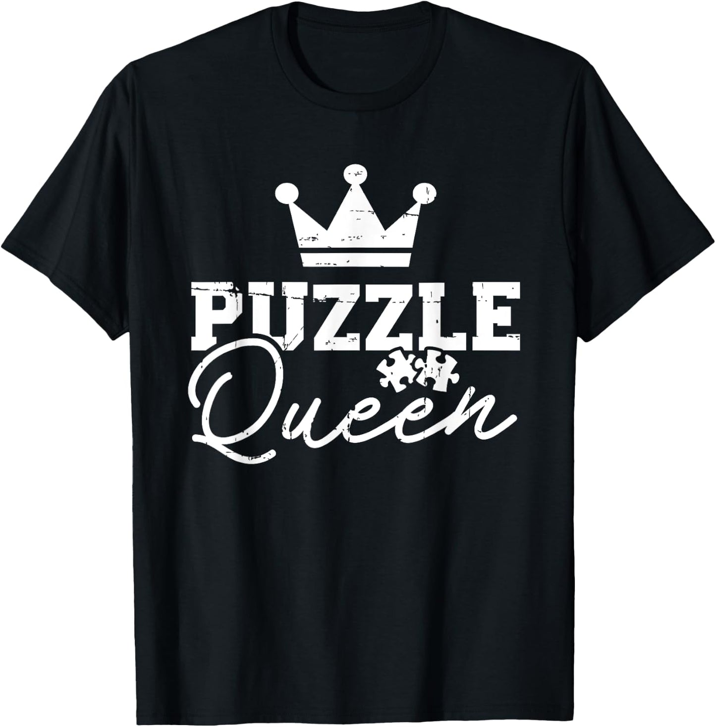 Jigsaw puzzle queen T-Shirt - T-Shirt | Black