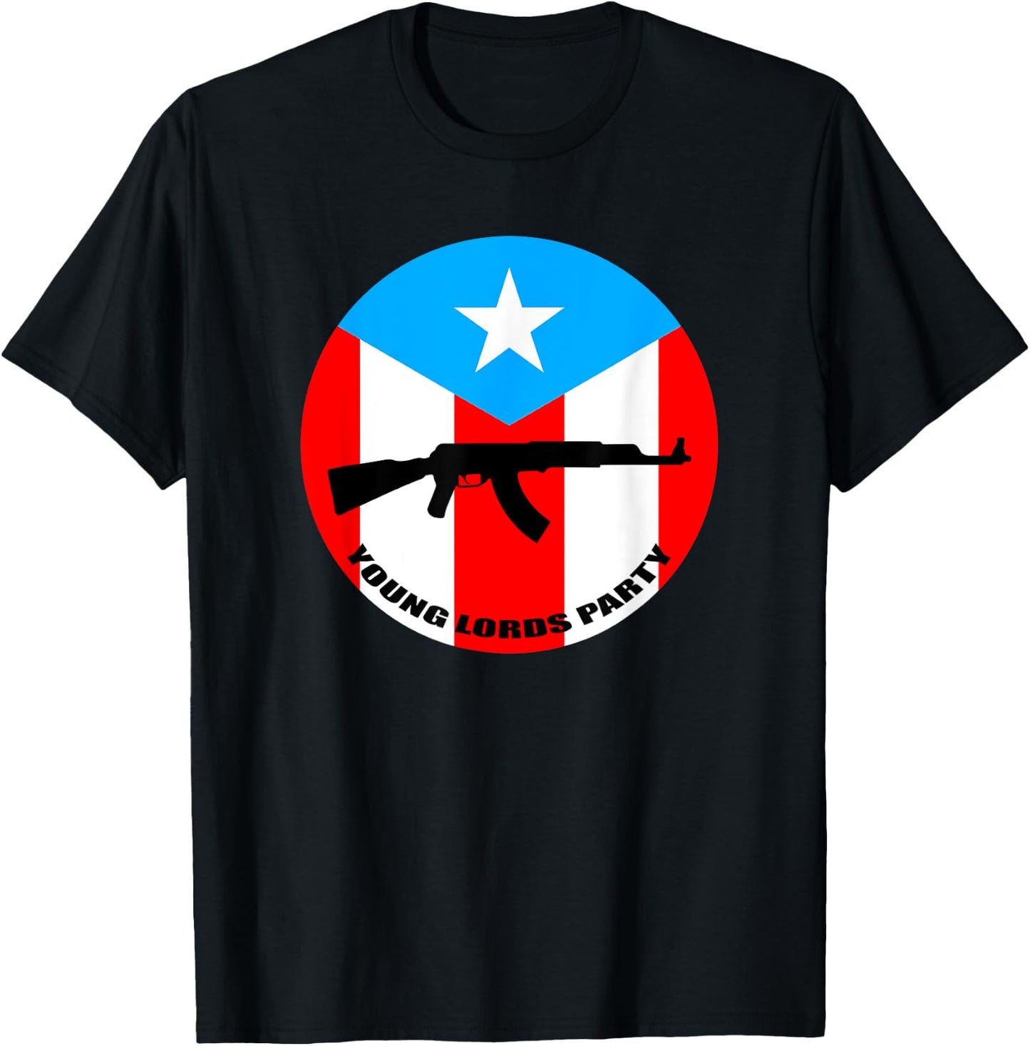 Young Lords Shirt Puerto Rican Flag Logo Gift T-Shirt - T-Shirt | Black