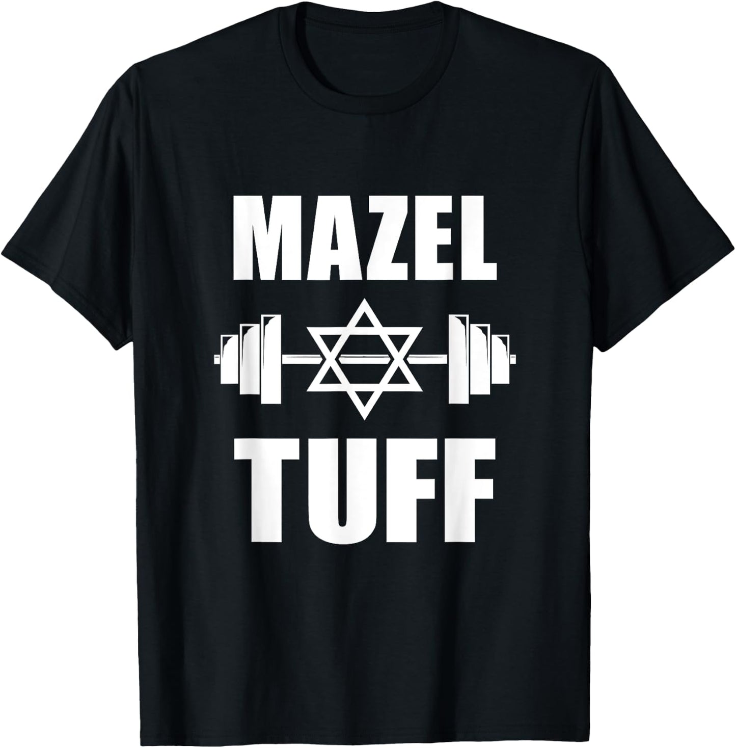 Mazel Tuff Funny Jewish Workout T-Shirt - T-Shirt | Black