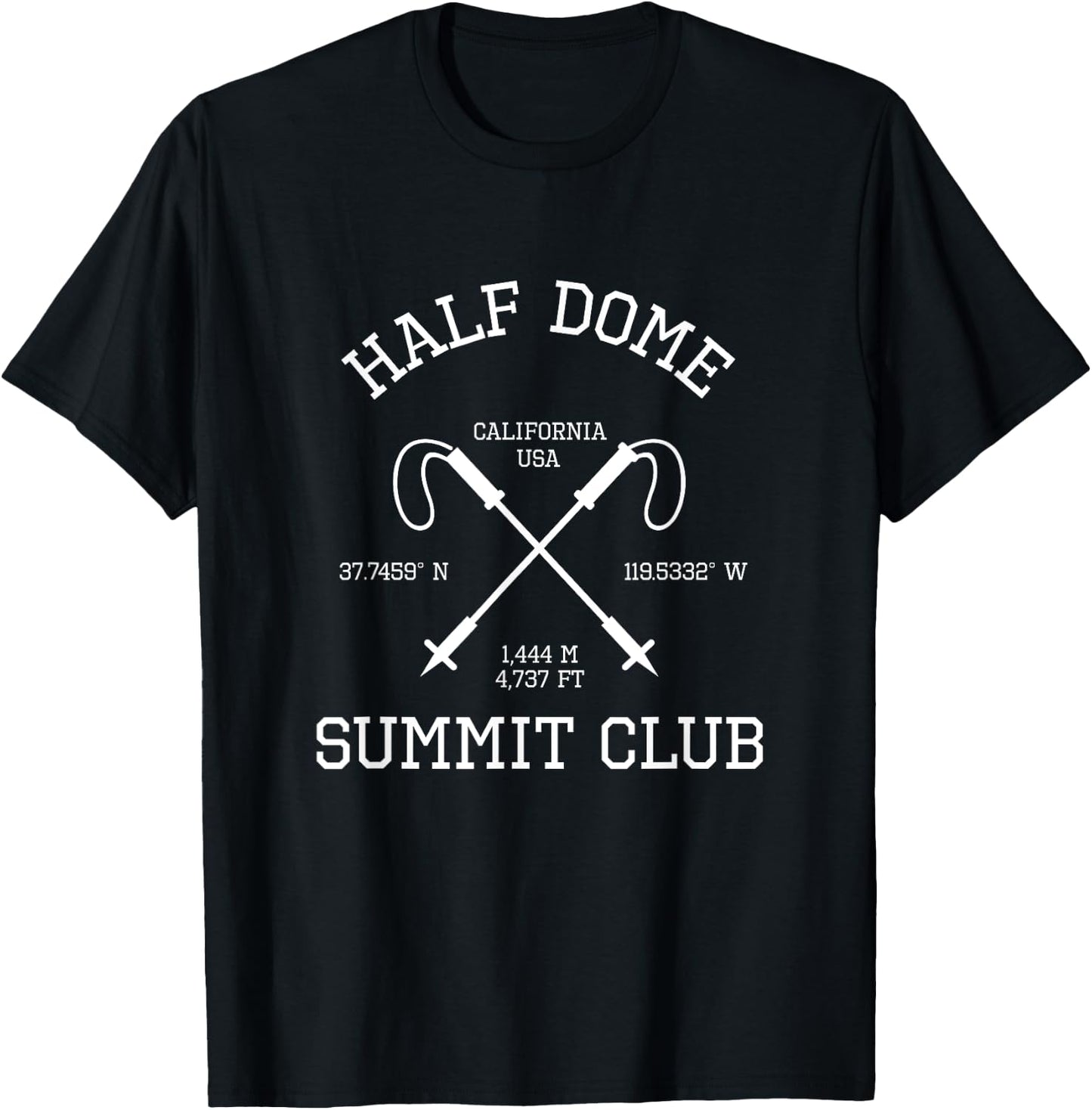 Climbed Half Dome Summit Club Hike Yosemite California USA T-Shirt - T-Shirt | Black