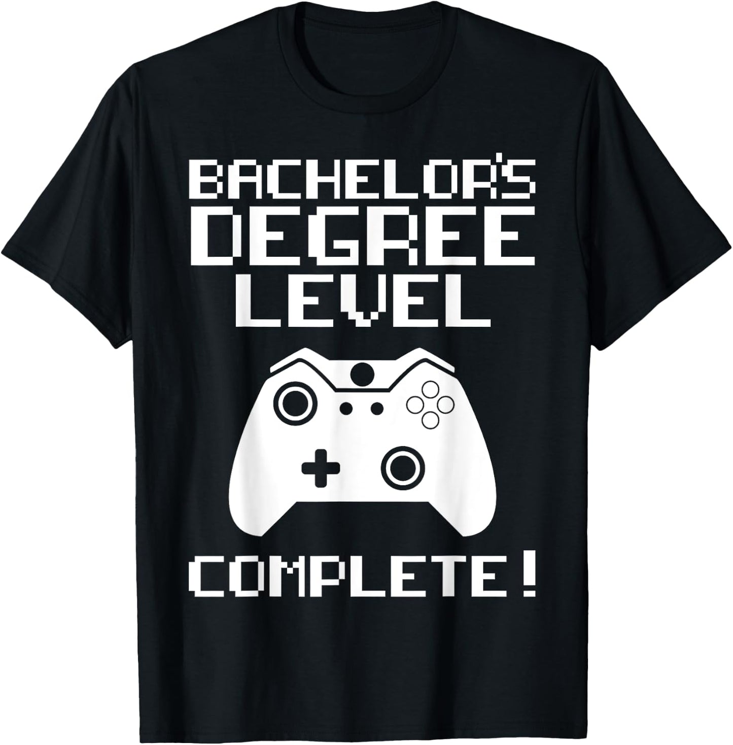 College Graduation Shirt - Bachelor's Degree Gamer Grad T-Shirt - T-Shirt | Black