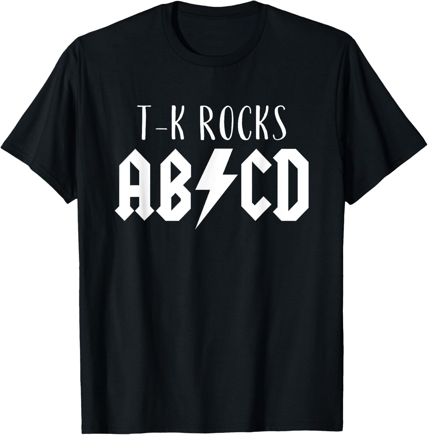 Transitional Kindergarten Rocks TK Teacher Funny ABCD Rock T-Shirt - T-Shirt | Black