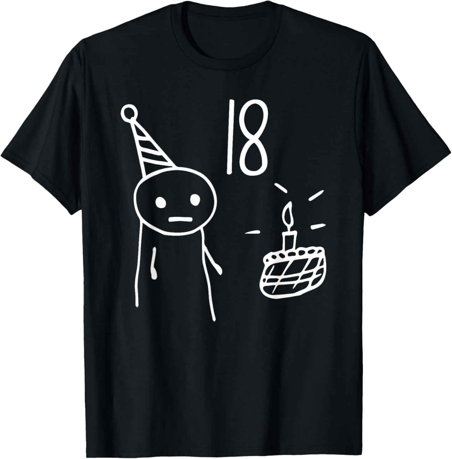 Adult 18th Birthday Party Funny For 18 Years Old Teens T-Shirt - T-Shirt | Black