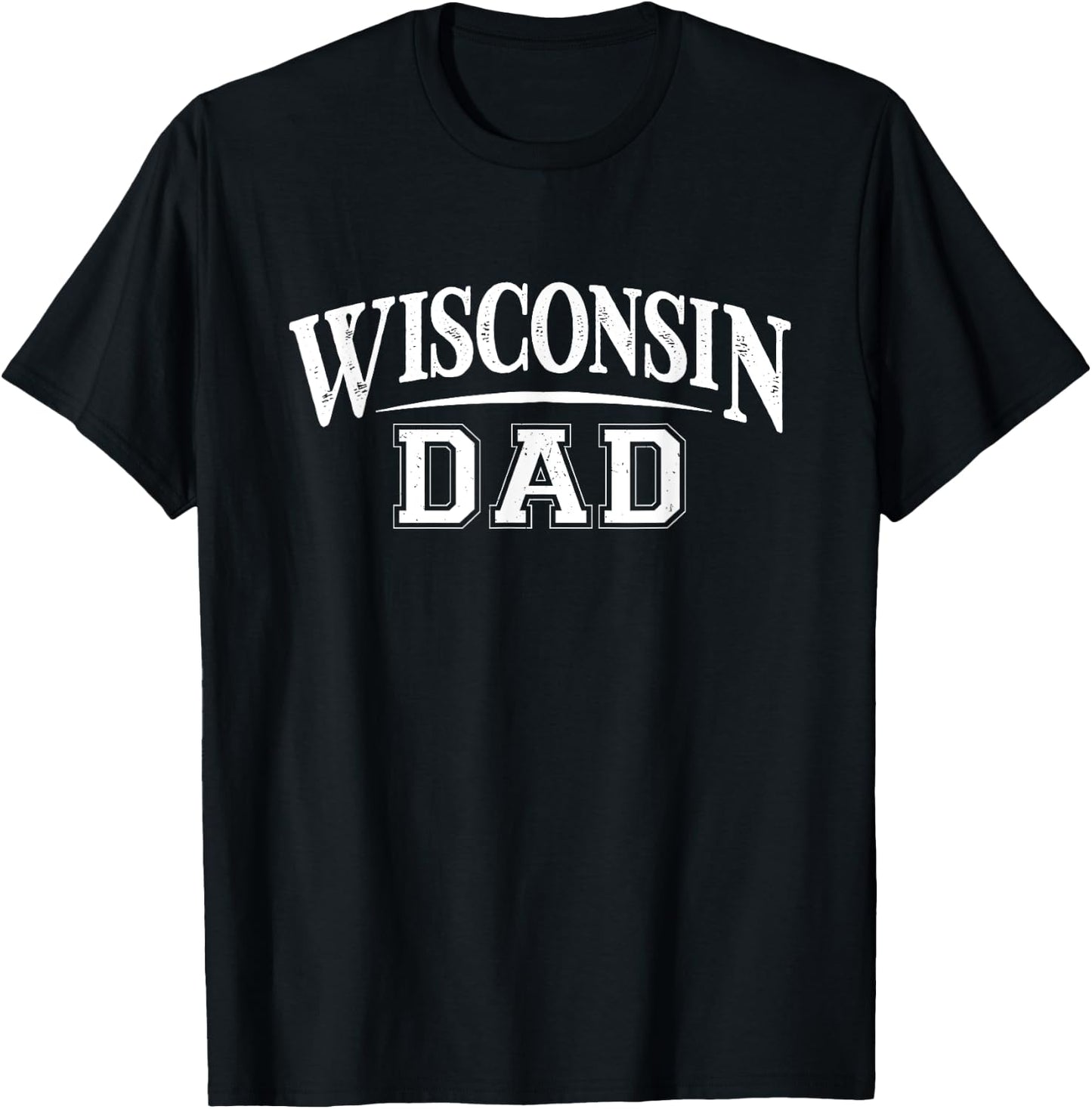Wisconsin Dad Badger State Stylish Art For Proud Father's T-Shirt - T-Shirt | Black