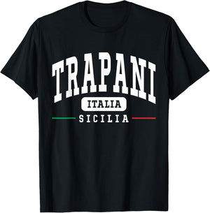 Trapani Sicilia Italia Sicily Italy Sicilian T-Shirt - T-Shirt | Black