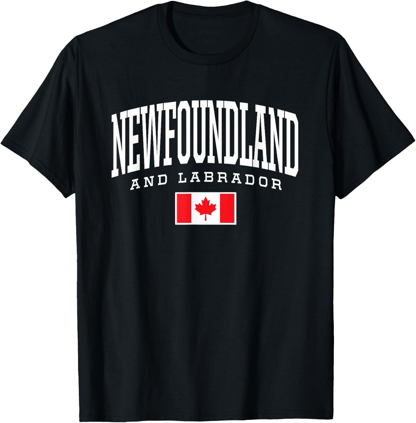 Eh Team Canadian Flag Newfoundland & Labrador Canada T-Shirt - T-Shirt | Black