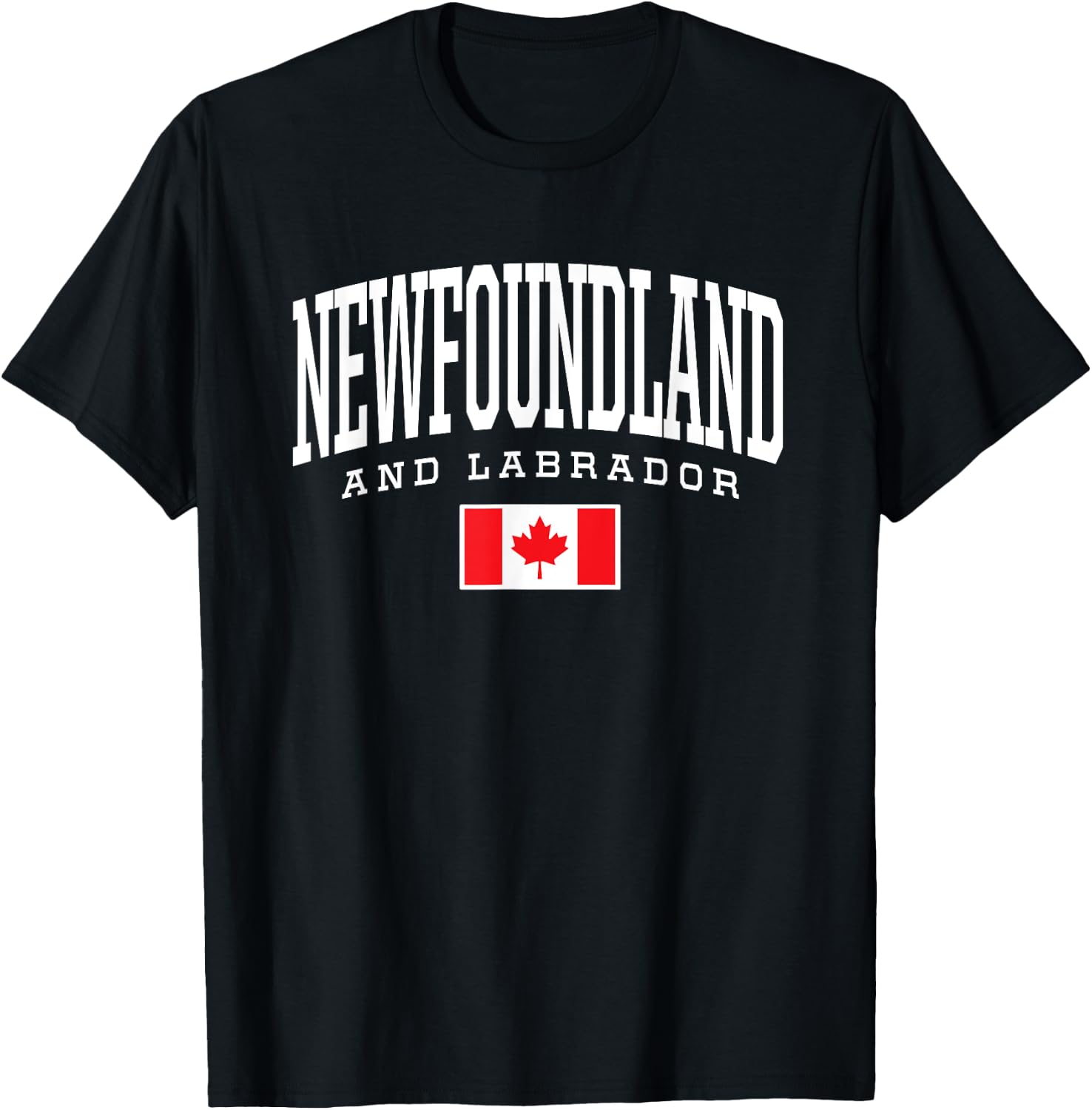 Eh Team Canadian Flag Newfoundland & Labrador Canada T-Shirt - T-Shirt | Black