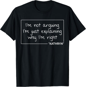 KATHRYN Quote Personalized Name Funny Birthday Gift T-Shirt - T-Shirt | Black