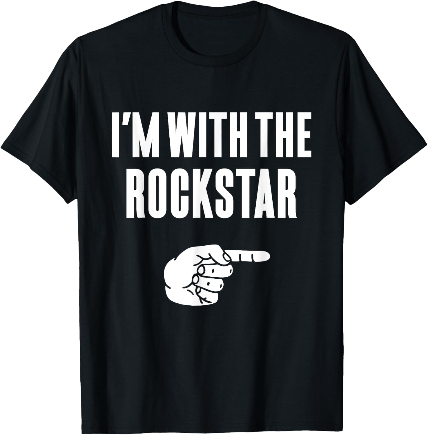 I'm With The Rockstar Funny Halloween Couple Costume Gift T-Shirt - T-Shirt | Black