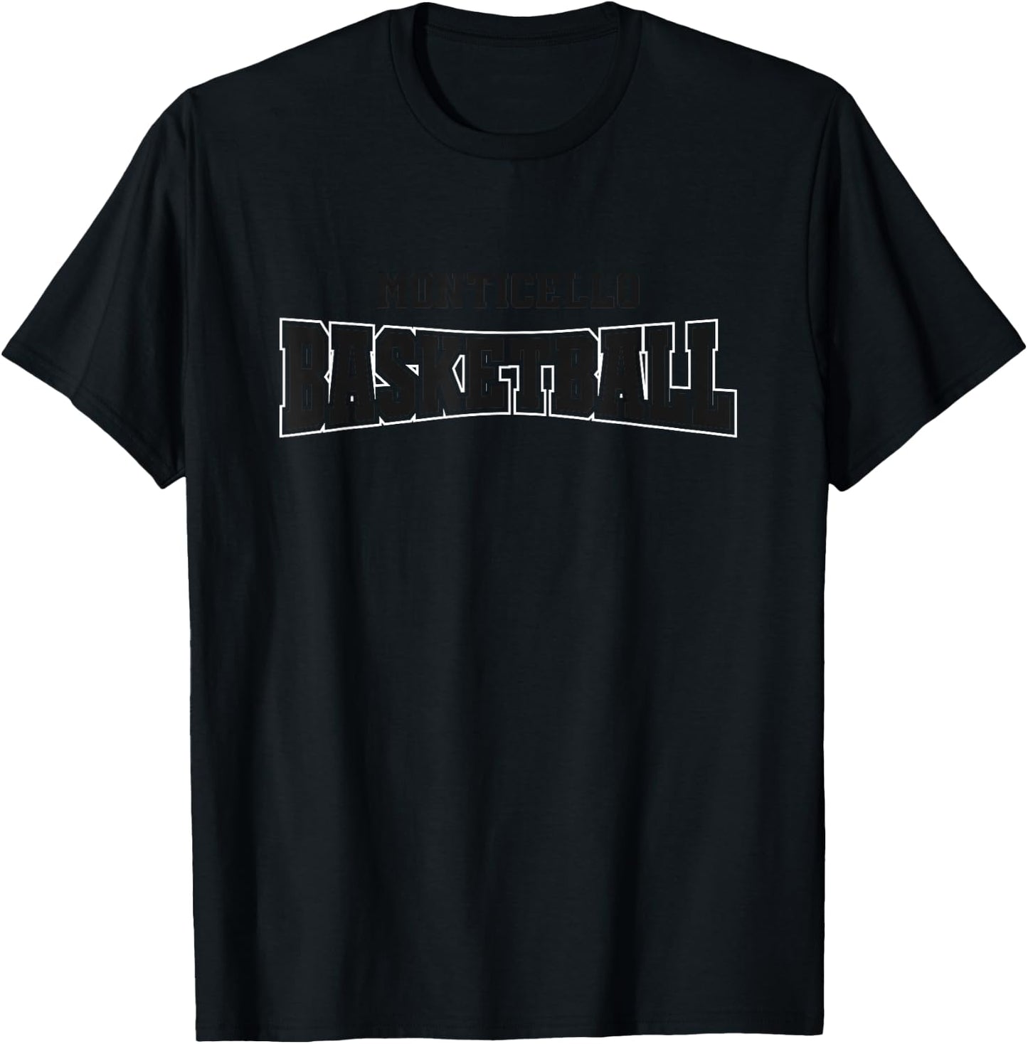 Monticello High School Basketball Warp HS T-Shirt - T-Shirt | Black