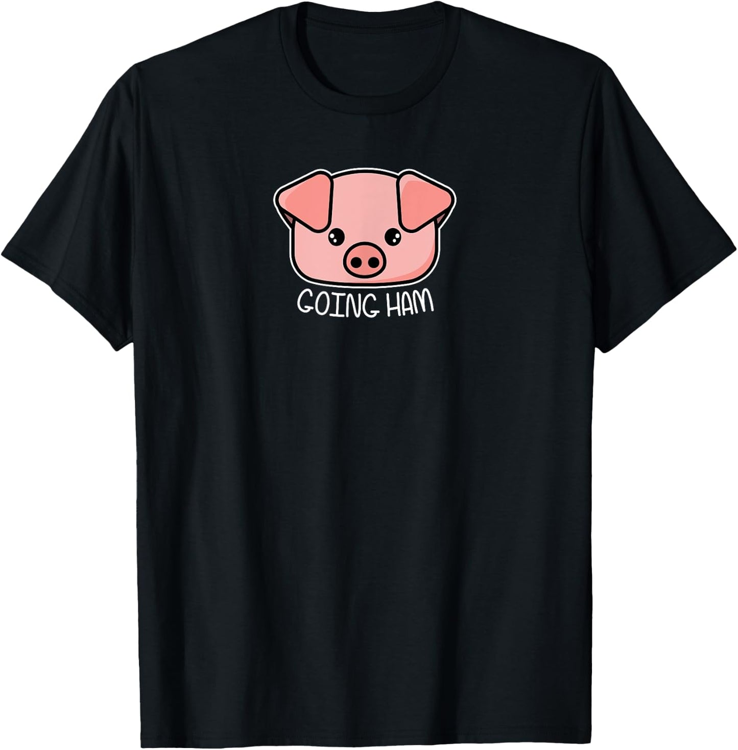 Going Ham - Funny Gamer and BBQ Chef Pig Gift T-Shirt - T-Shirt | Black