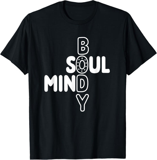 Where the Mind Body and Soul Intersect, Beautiful Calm Zen T-Shirt - T-Shirt | Black