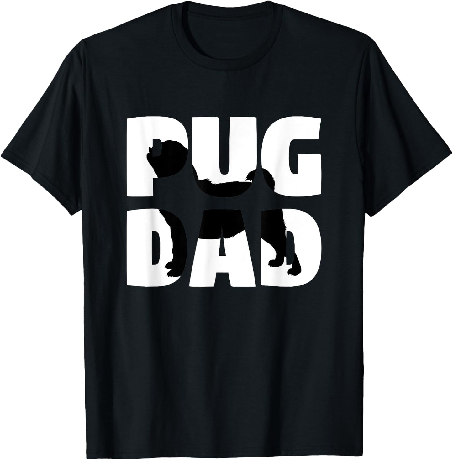 Pug Dad Pug Gift Father Dog Dad Women T-Shirt - T-Shirt | Black