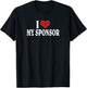 I Love My Sponsor Alcoholics Anonymous AA Daily Reflection T-Shirt - T-Shirt | Black