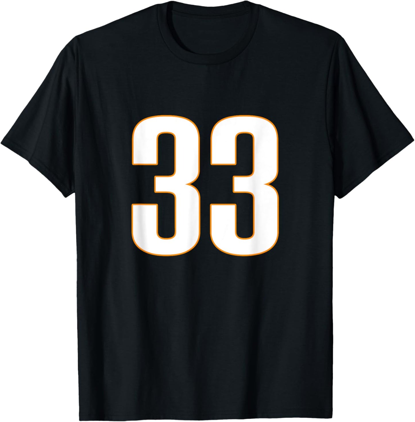 Sports Team Number 33 T-Shirt - T-Shirt | Black